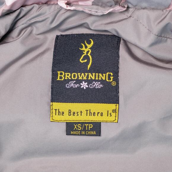 Browning Pink Camouflage Camo Goose Down Puffer Vest Womens Size XS - Picture 10 of 15